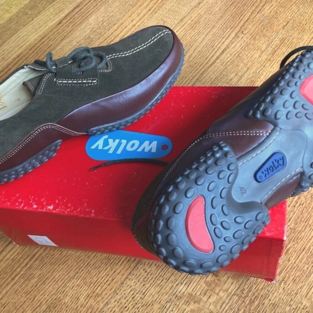 NEW Wolky Shoes Womens 42 (US 11.5) Take-Off 1950 Lace Up Forrest Suede Walking